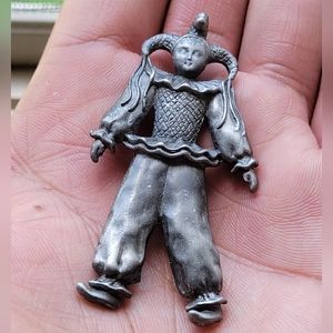 Vintage Jester Clown Brooch